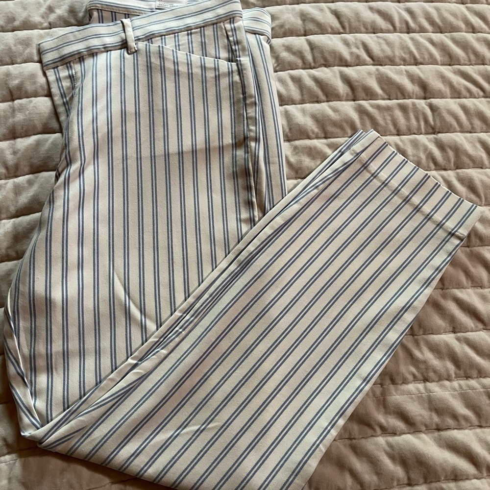Striped straight leg dress Pants GAP